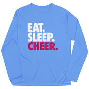 Cheerleading Long Sleeve Performance Tee - Eat. Sleep. Cheer.