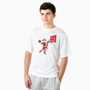 Basketball Short Sleeve Performance Tee - Slam Dunk Santa