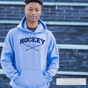 Hockey Hooded Sweatshirt - Hockey Crossed Sticks Logo