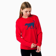 Hockey Long Sleeve Performance Tee - Rocky The Hockey Dog