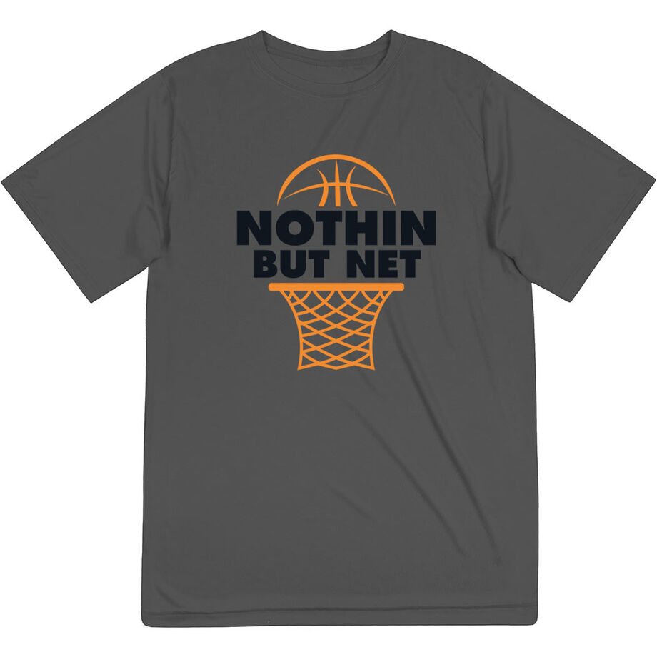 Basketball Short Sleeve Performance Tee - Nothin But Net - Personalization Image