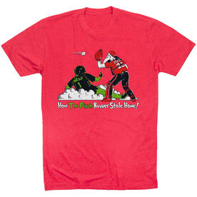 Baseball Short Sleeve T-Shirt - How The Pinch Stole Home [Adult Medium/Red] - SS