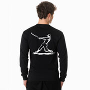 Baseball Tshirt Long Sleeve - Baseball Player  (Back Design)