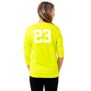 Girls Lacrosse Long Sleeve Performance Tee - Lacrosse Stick Heart