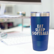 Softball 20 oz. Double Insulated Tumbler - Eat Sleep Softball