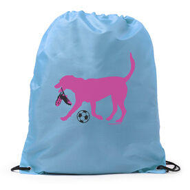 Soccer Drawstring Backpack Sasha the Soccer Dog