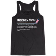 Hockey Flowy Racerback Tank Top - Hockey Mom Definition