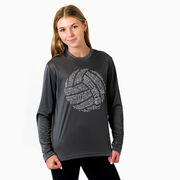 Volleyball Long Sleeve Performance Tee - Volleyball Words