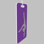 Gymnastics Bag/Luggage Tag - Faux Glitter Chevron Pattern