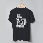 Softball Short Sleeve T-Shirt - Then I Drive The Kids To Softball