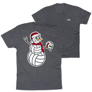 Volleyball Short Sleeve T-Shirt - Serving Holiday Cheer (Back Design) 