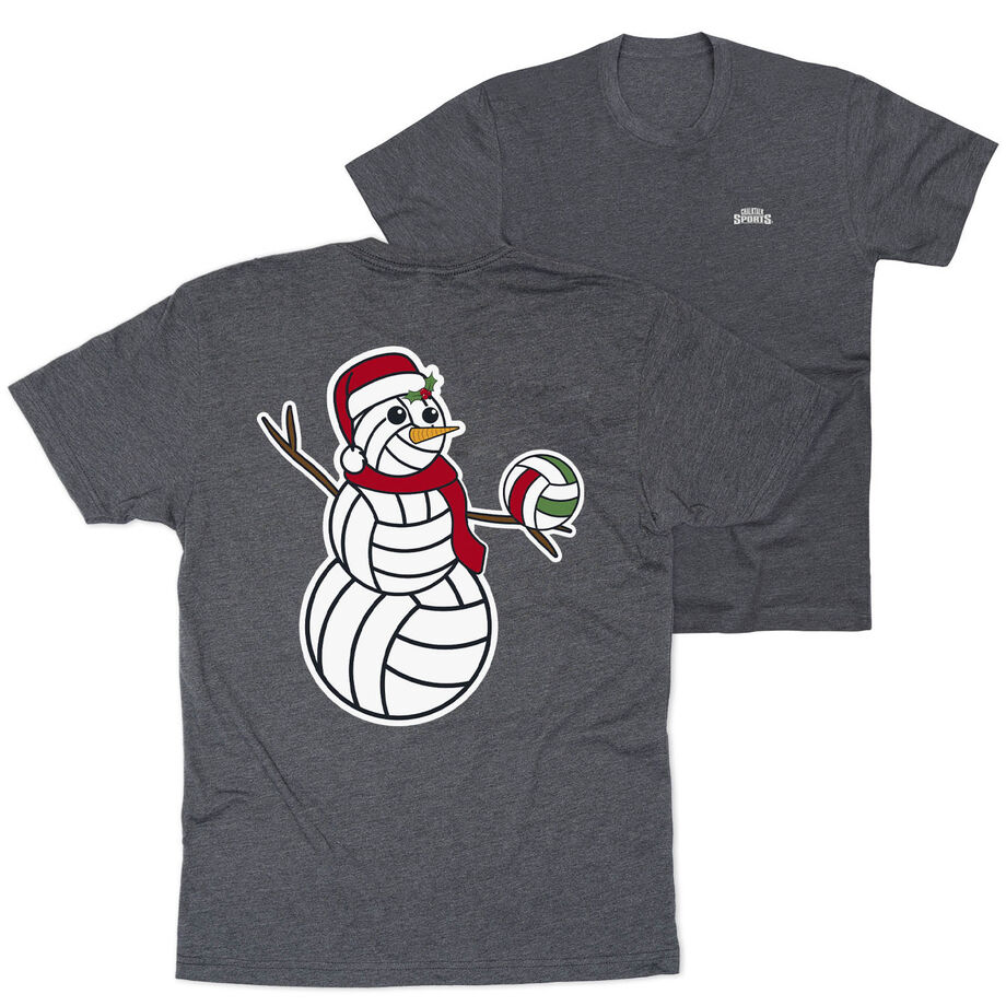 Volleyball Short Sleeve T-Shirt - Serving Holiday Cheer (Back Design) 