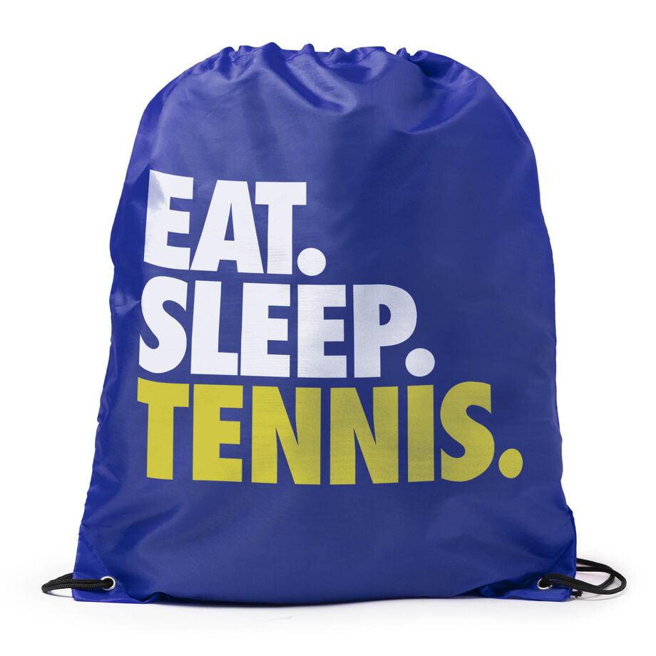 Tennis Drawstring Backpack Eat. Sleep. Tennis.