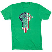 Guys Lacrosse Short Sleeve T-Shirt - Patriotic Stick