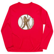 Baseball Long Sleeve Performance Tee - Baseball Bigfoot