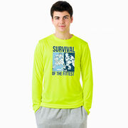 Hockey Long Sleeve Performance Tee - Survival of the Fittest