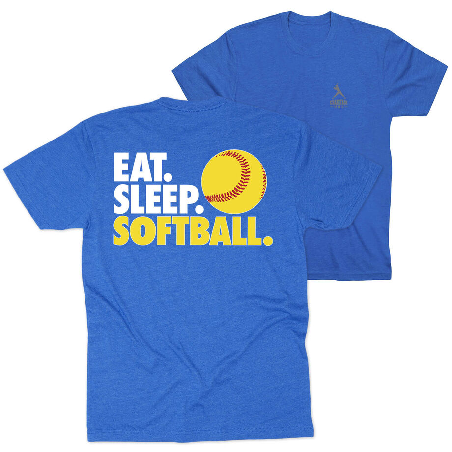 Softball T-Shirt Short Sleeve - Eat. Sleep. Softball (Back Design)