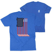 Hockey Short Sleeve T-Shirt - American Flag (Back Design)