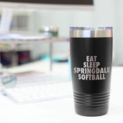 Softball 20 oz. Double Insulated Tumbler - Personalized Eat Sleep Softball