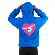 Gymnastics Hooded Sweatshirt - Gymnast Heart (Back Design)