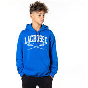 Guys Lacrosse Hooded Sweatshirt - Crossed Sticks