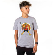 Guys Lacrosse Short Sleeve T-Shirt - Cage Free Turkey Crank Shot