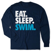 Swimming Tshirt Long Sleeve - Eat. Sleep. Swim