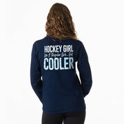 Hockey Tshirt Long Sleeve - Hockey Girls Are Cooler (Back Design)