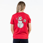 Volleyball Short Sleeve T-Shirt - Serving Holiday Cheer (Back Design) 