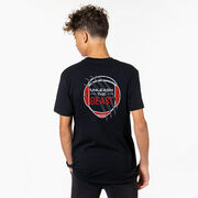 Wrestling Short Sleeve T-Shirt - Unleash The Beast (Back Design)