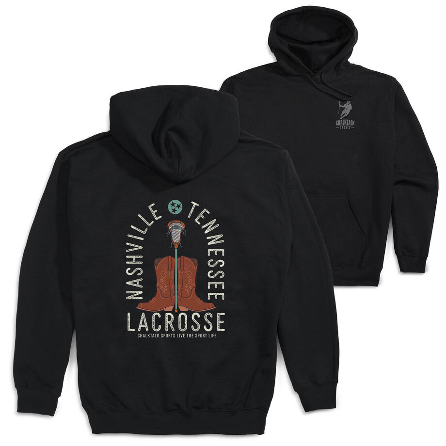 Guys Lacrosse Hooded Sweatshirt - Nashville Lacrosse (Back Design)