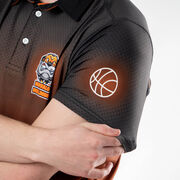 Custom Team Short Sleeve Polo Shirt - Basketball Gradient