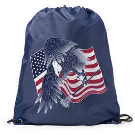 Guys Lacrosse Drawstring Backpack - Lacrosse Eagle