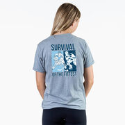 Hockey Short Sleeve T-Shirt - Survival of the Fittest (Back Design)
