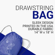 Basketball Drawstring Backpack - Basketball Player Sketch