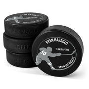 Personalized Hockey Puck - Player Silhouette