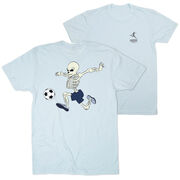 Soccer Short Sleeve T-Shirt - Skeleton Striker (Back Design)