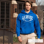 Guys Lacrosse Hooded Sweatshirt - Crossed Sticks