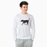 Hockey Long Sleeve Performance Tee - Howe the Hockey Dog