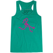 Field Hockey Flowy Racerback Tank Top - Neon Pink Field Hockey Girl