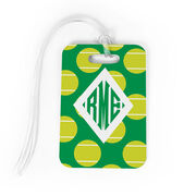 Tennis Bag/Luggage Tag - Personalized Tennis Pattern Monogram