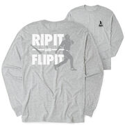 Baseball Tshirt Long Sleeve - Rip It Flip It (Back Design)