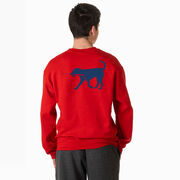 Hockey Crewneck Sweatshirt - Rocky the Hockey Dog (Back Design)