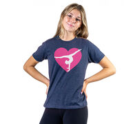 Gymnastics Short Sleeve T-Shirt - Gymnast Heart