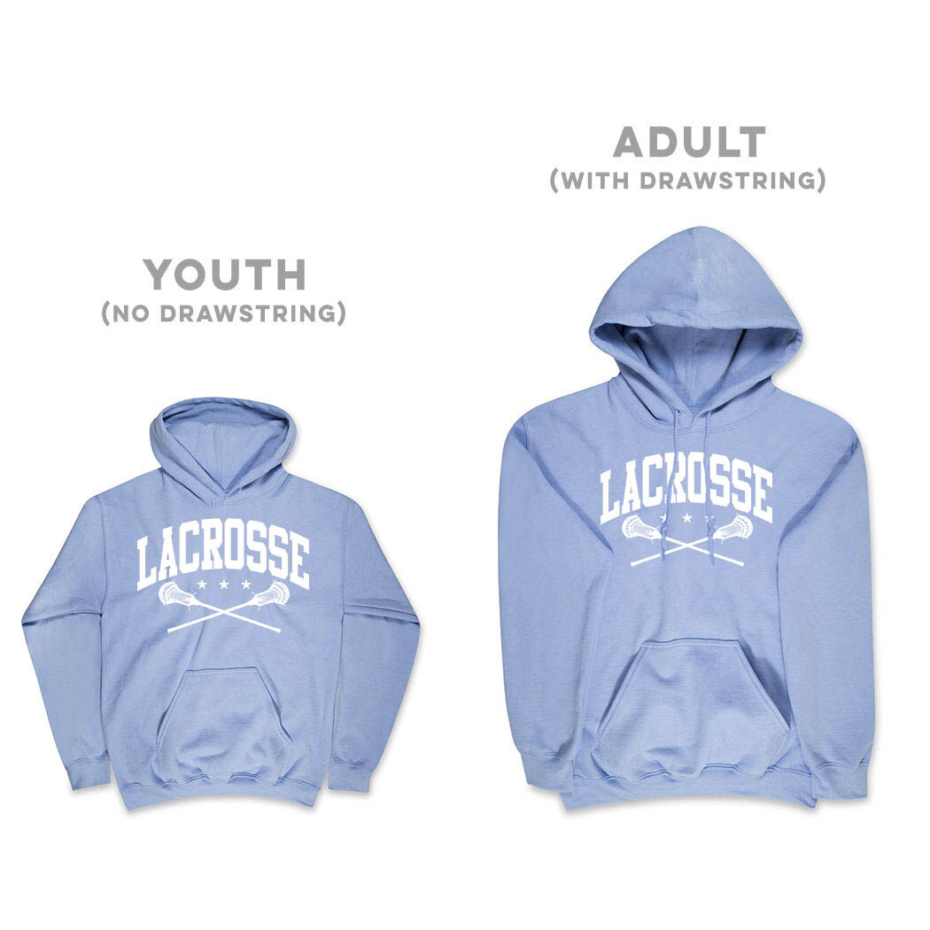 Guys Lacrosse Hooded Sweatshirt Crossed Sticks ChalkTalkSPORTS