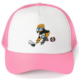 Seams Wild Hockey Trucker Hat - Chinstrap