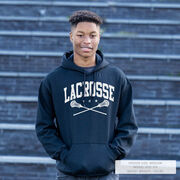 Guys Lacrosse Hooded Sweatshirt - Crossed Sticks