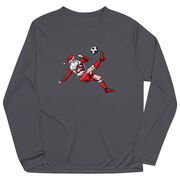 Soccer Long Sleeve Performance Tee - Soccer Santa