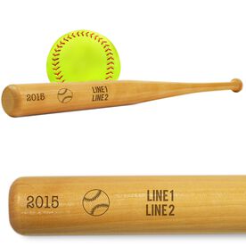 Softball Mini Engraved Bat Team Name, Season and Date