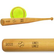 Softball Mini Engraved Bat Team Name, Season and Date